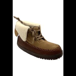 MUK LUKS Women's Skoden Manitobah Suede Ankle Boots Light Brown - Medium